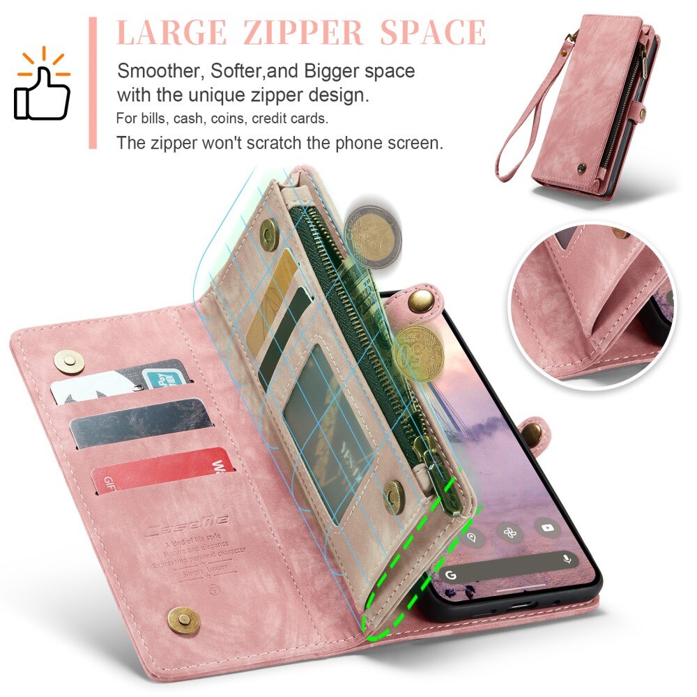 Cover portafoglio Multi-Slot Google Pixel 9 Pro rosa