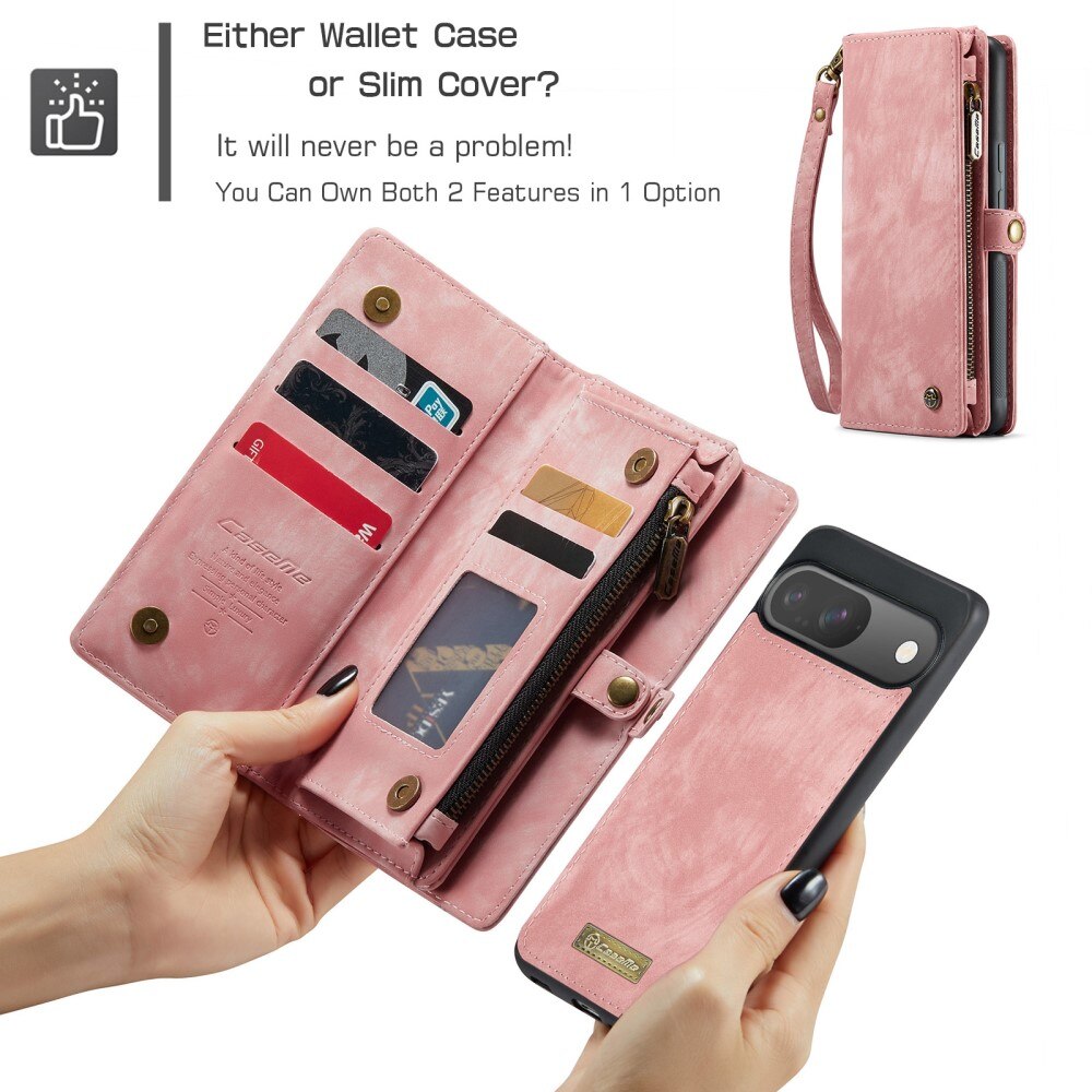 Cover portafoglio Multi-Slot Google Pixel 9 rosa