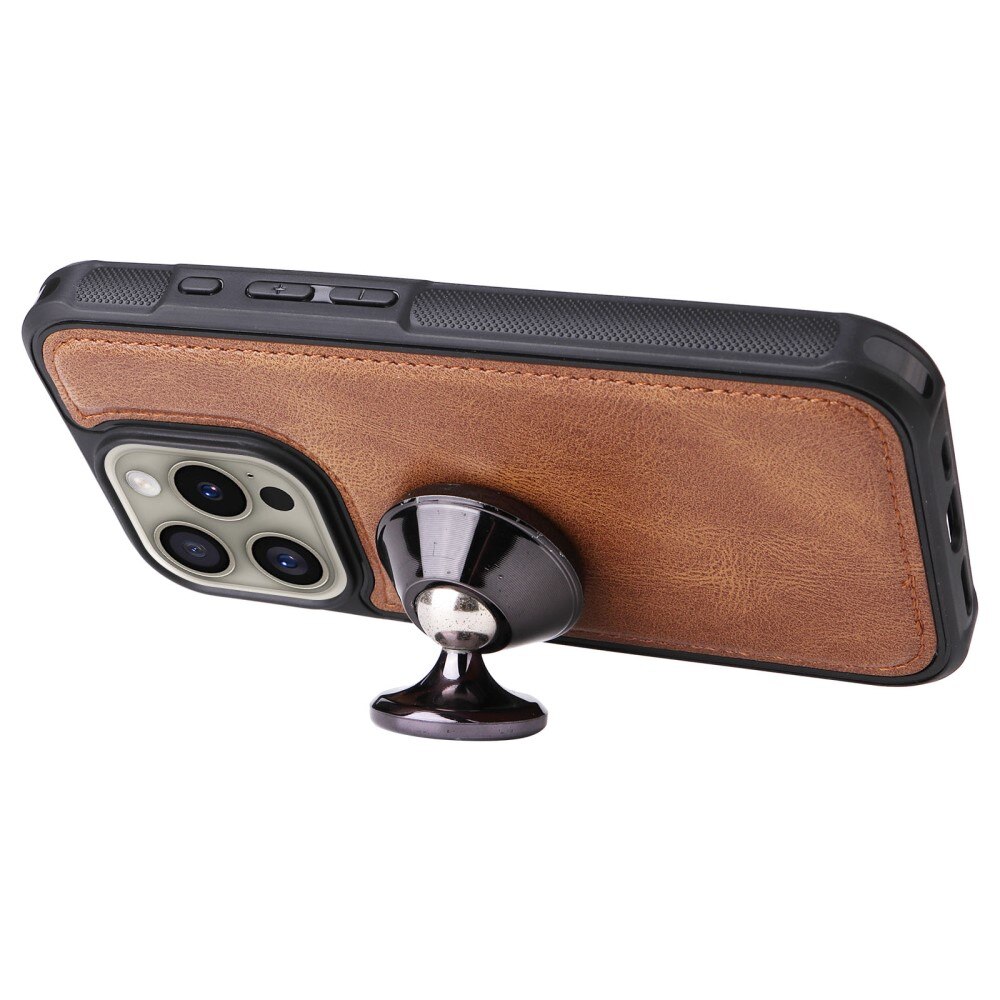 Magnet Leather Multi Wallet iPhone 16 Pro marrone