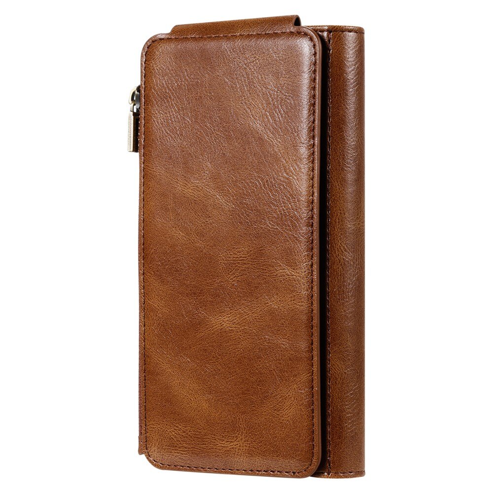 Magnet Leather Multi Wallet iPhone 16 Pro marrone