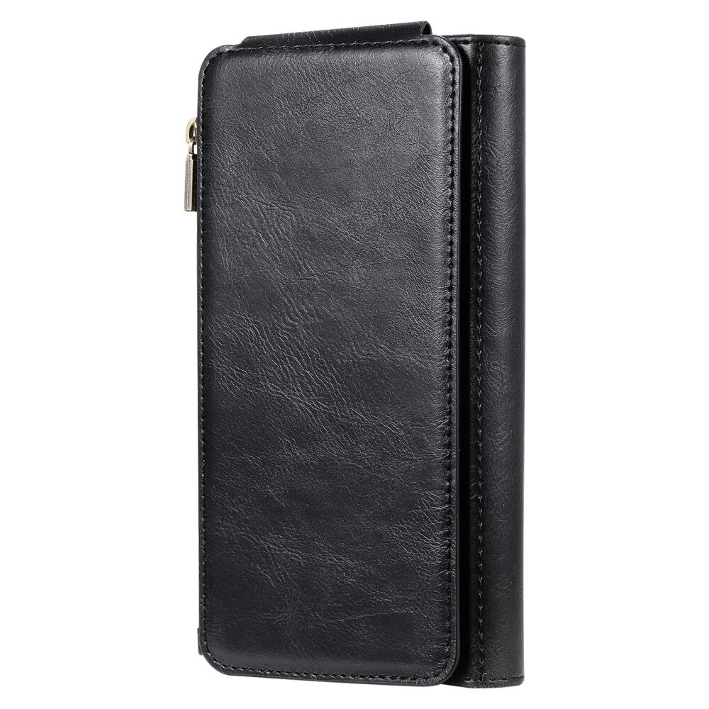 Magnet Leather Multi Wallet iPhone 16 Pro nero