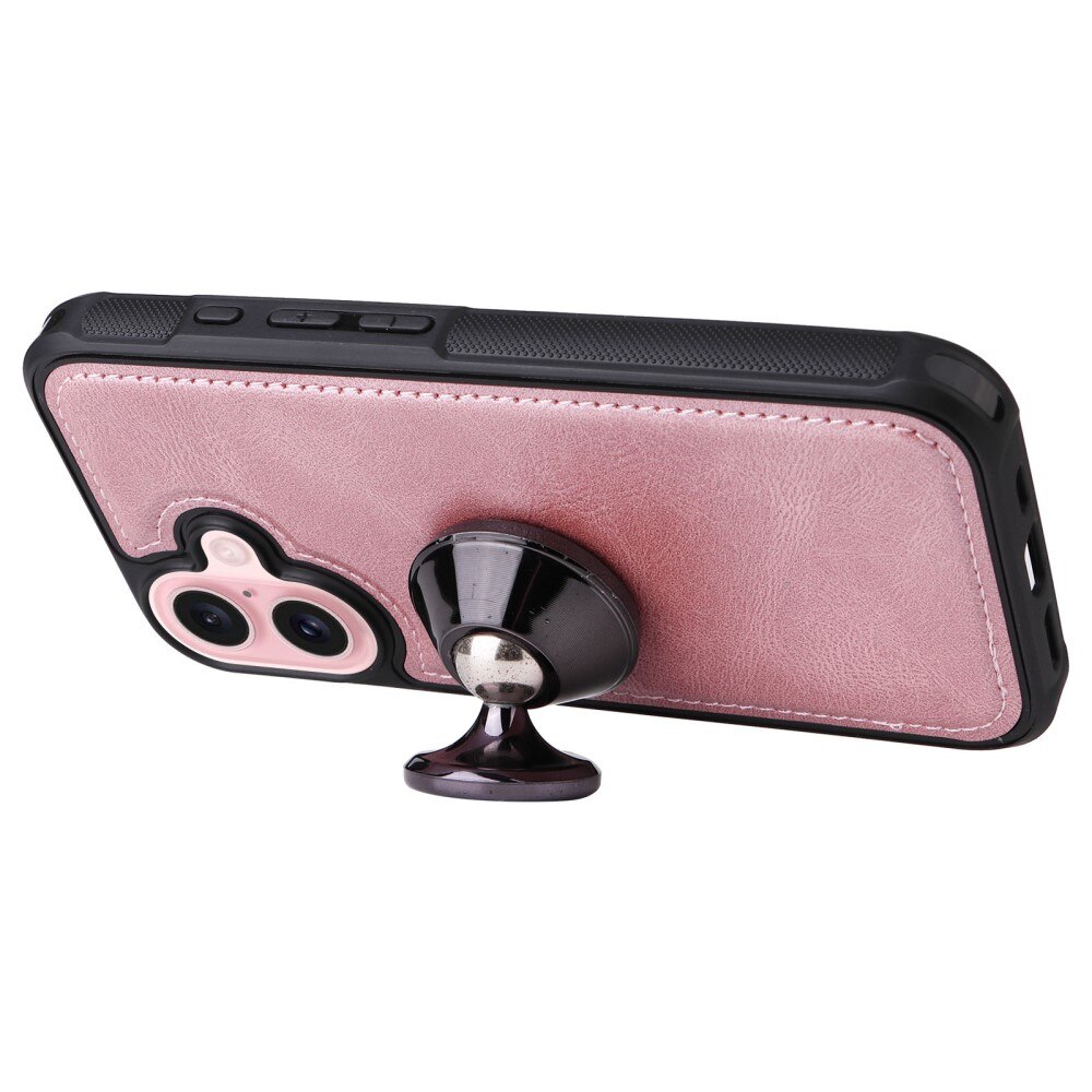 Magnet Leather Multi Wallet iPhone 16 rosa