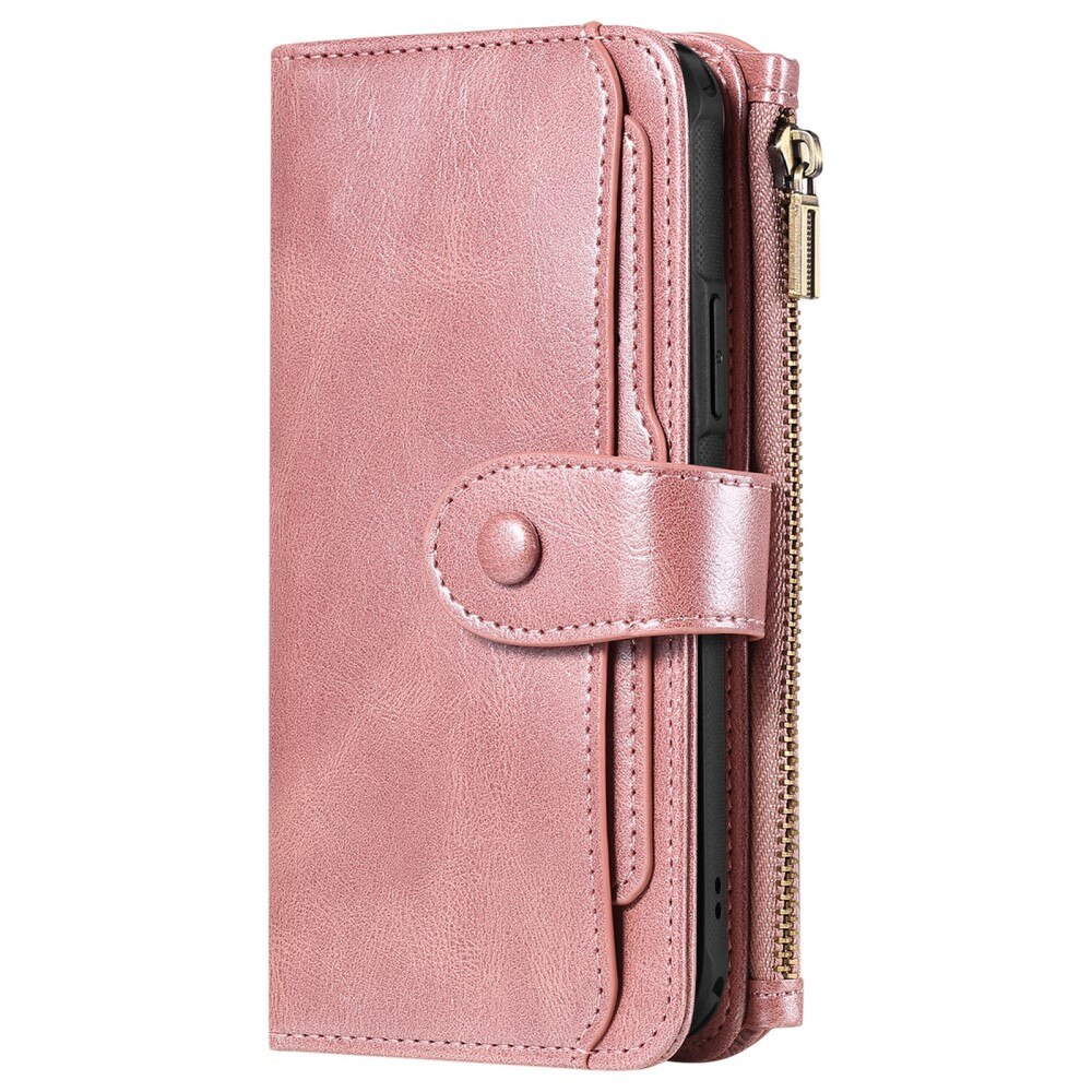 Magnet Leather Multi Wallet iPhone 16 rosa