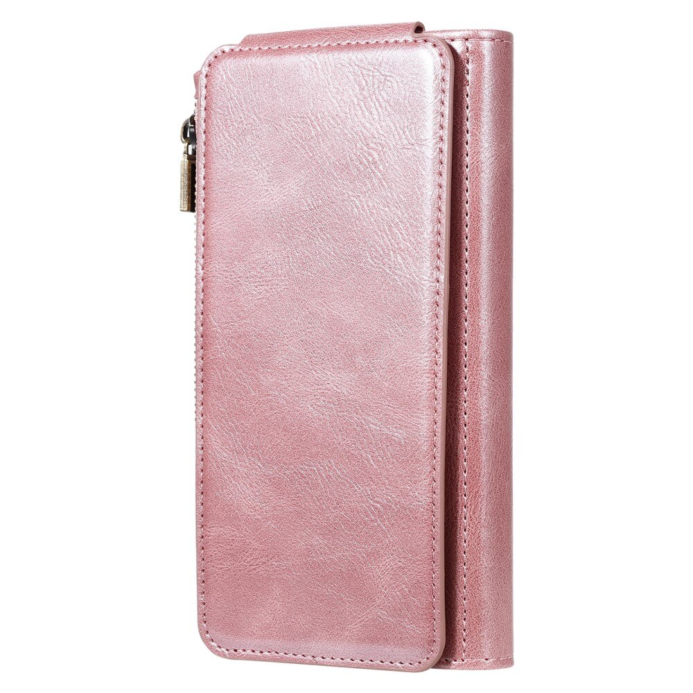 Magnet Leather Multi Wallet iPhone 16 rosa