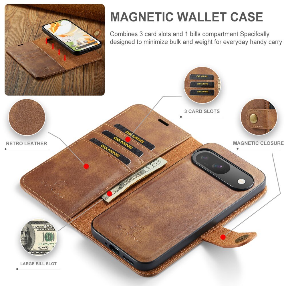 Cover portafoglio Magnet Wallet Google Pixel 9 Pro Cognac