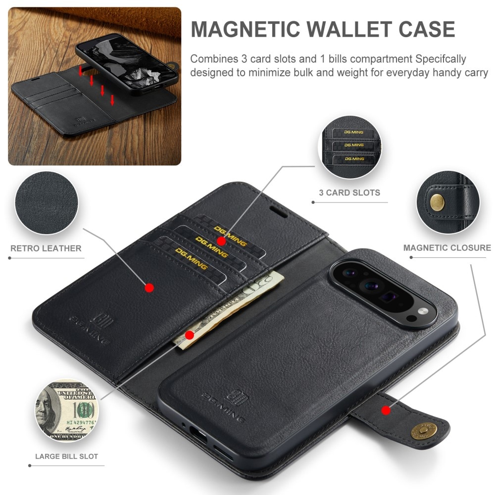 Cover portafoglio Magnet Wallet Google Pixel 9 Pro XL Black