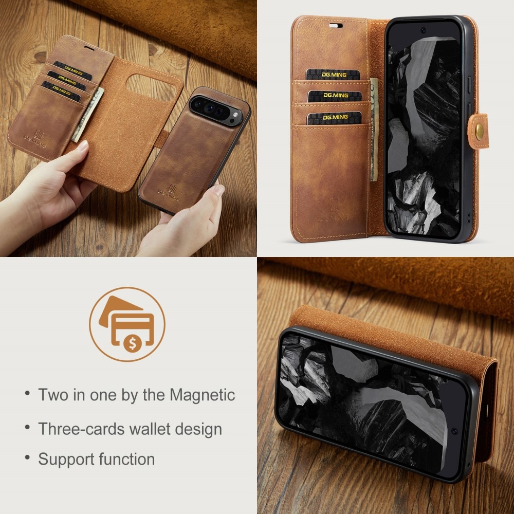 Cover portafoglio Magnet Wallet Google Pixel 9 Pro XL Cognac