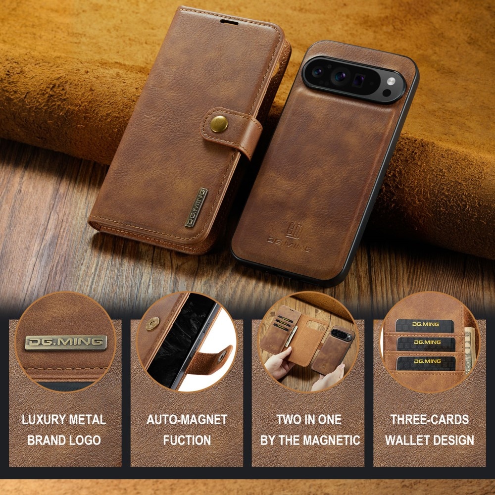 Cover portafoglio Magnet Wallet Google Pixel 9 Pro XL Cognac