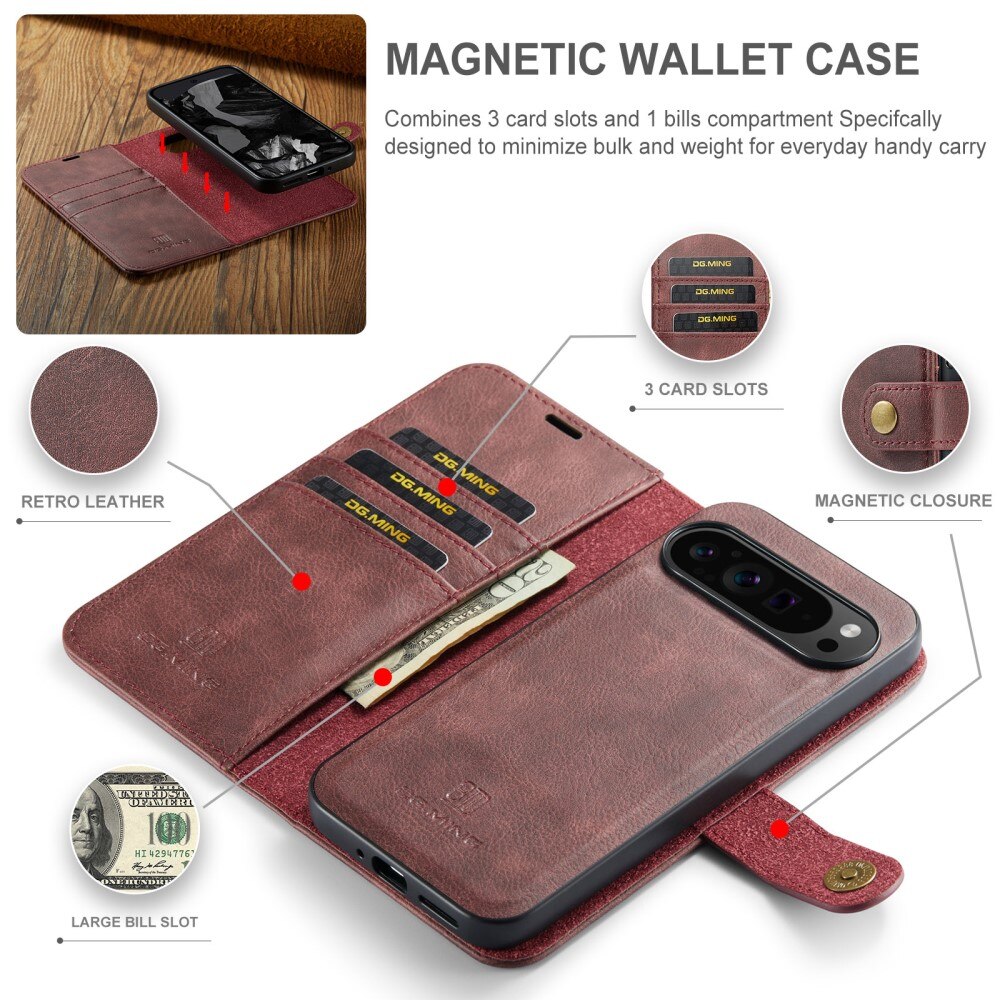 Cover portafoglio Magnet Wallet Google Pixel 9 Pro XL Red