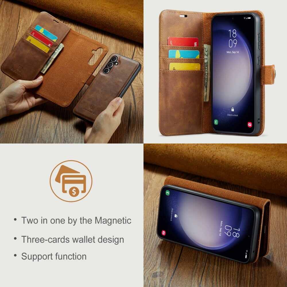 Cover portafoglio Magnet Wallet Samsung Galaxy S24 FE Cognac