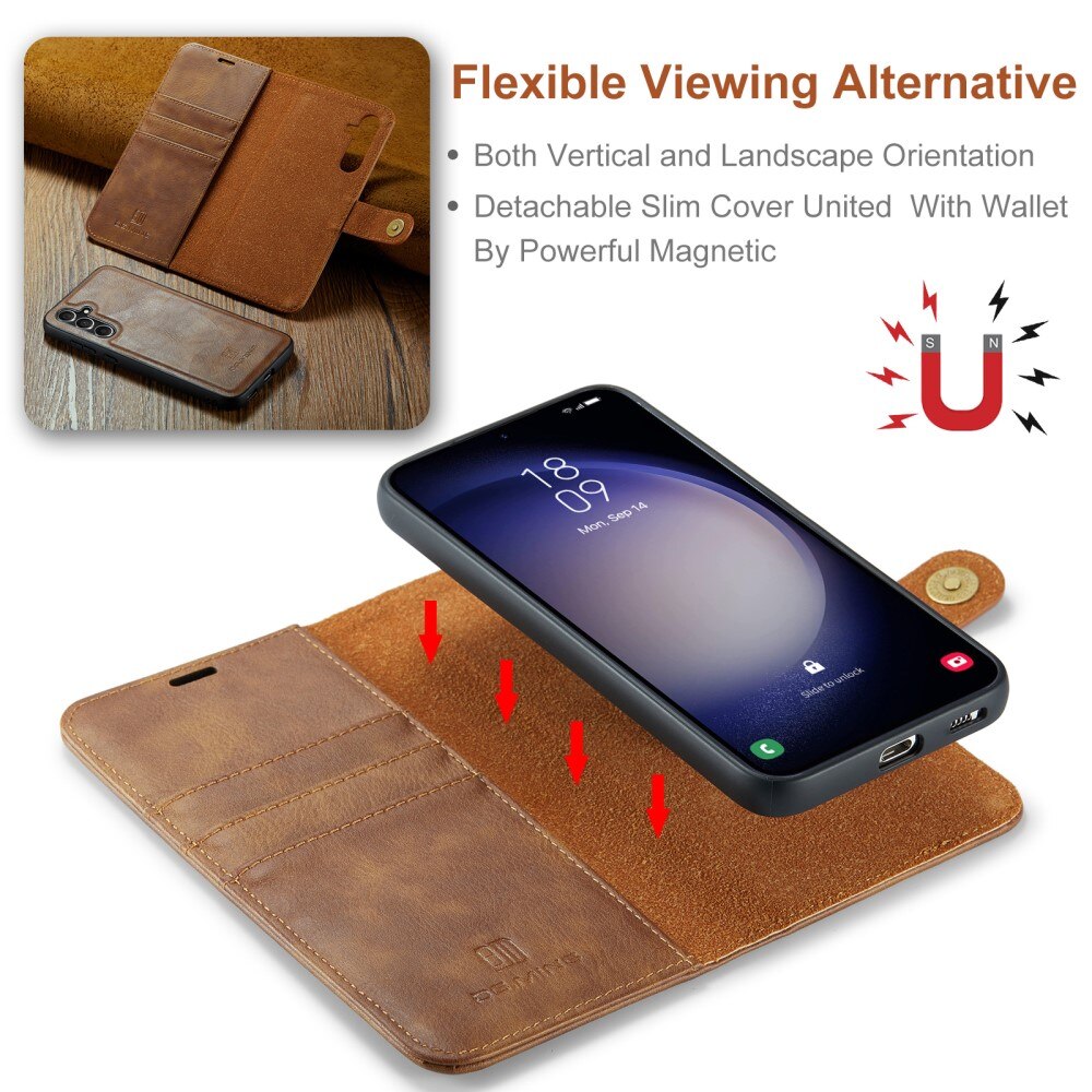 Cover portafoglio Magnet Wallet Samsung Galaxy S24 FE Cognac