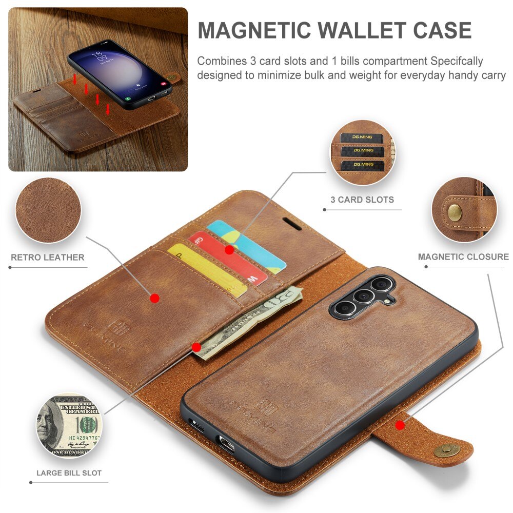 Cover portafoglio Magnet Wallet Samsung Galaxy S24 FE Cognac