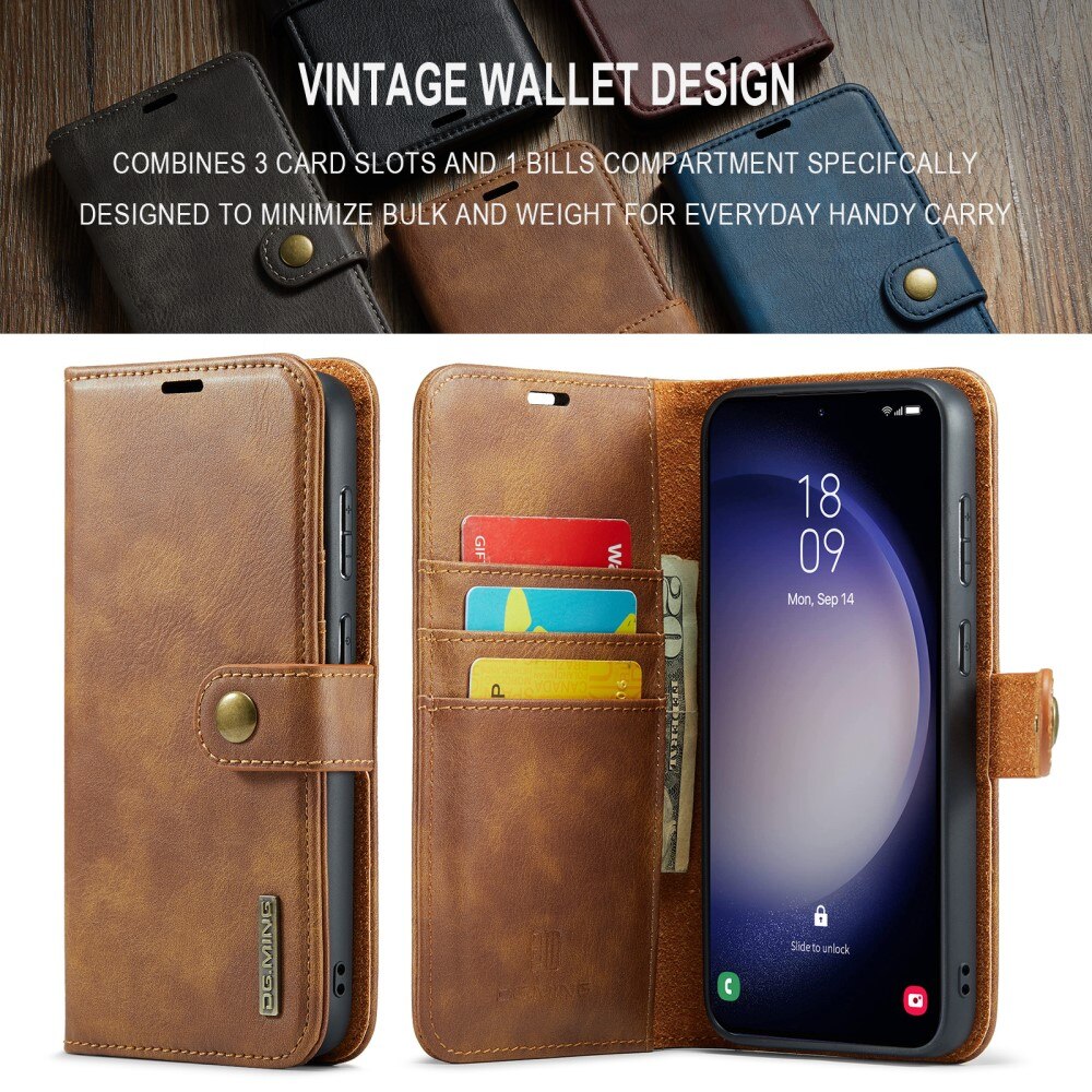 Cover portafoglio Magnet Wallet Samsung Galaxy S24 FE Cognac