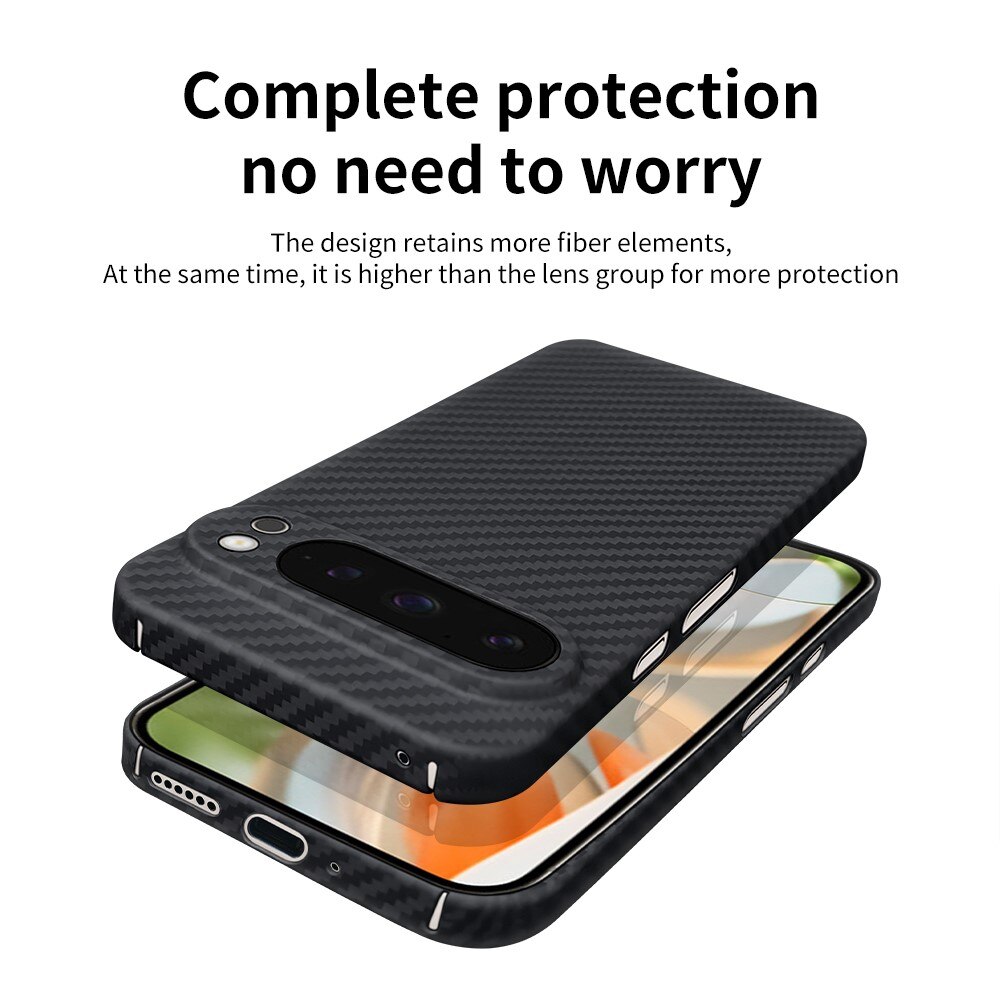 Cover sottile Fibra aramidica Google Pixel 9 Pro XL nero