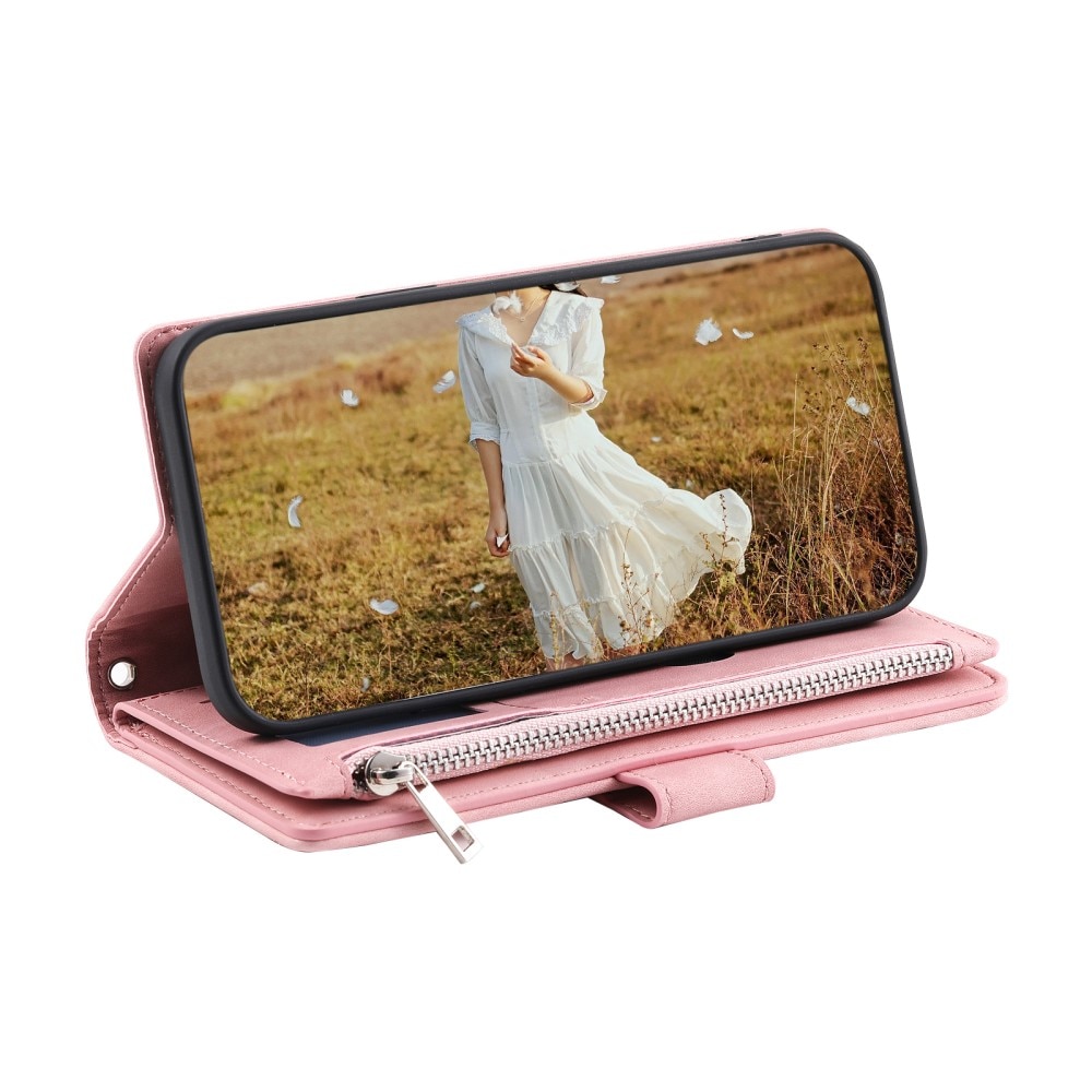 Borsa a portafoglio trapuntata Samsung Galaxy S25 Plus Rosa