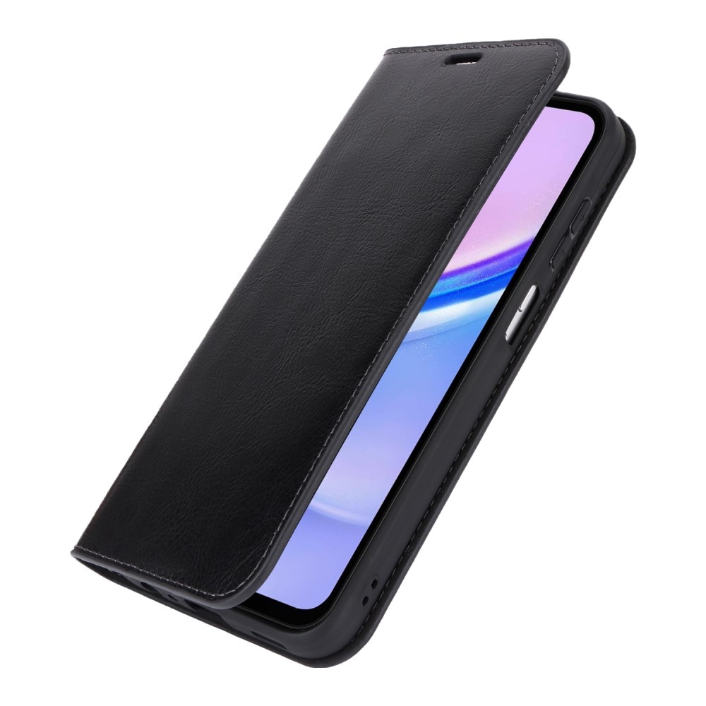 Cover Portafoglio in vera pelle Samsung Galaxy A16 Nero