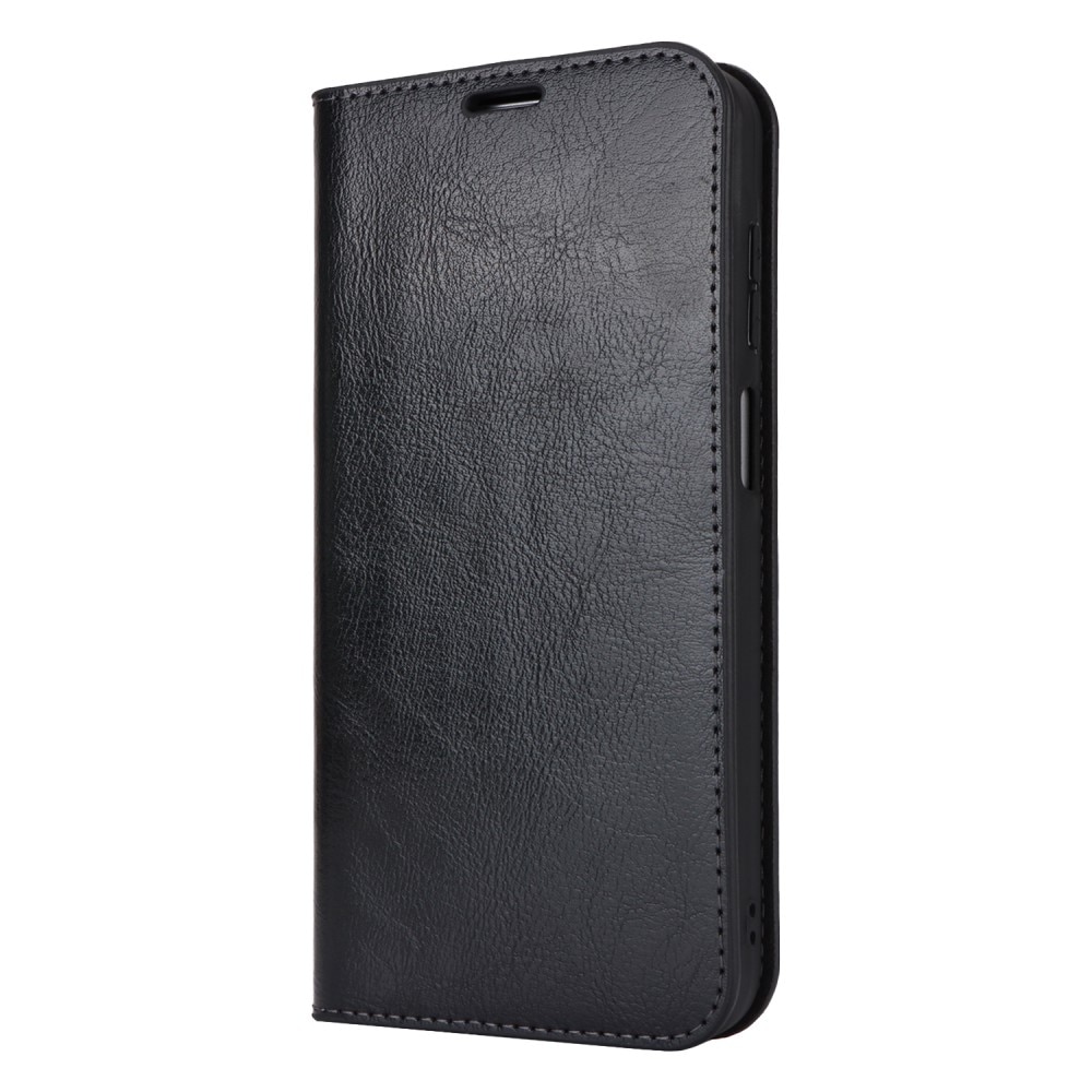 Cover Portafoglio in vera pelle Samsung Galaxy A16 Nero