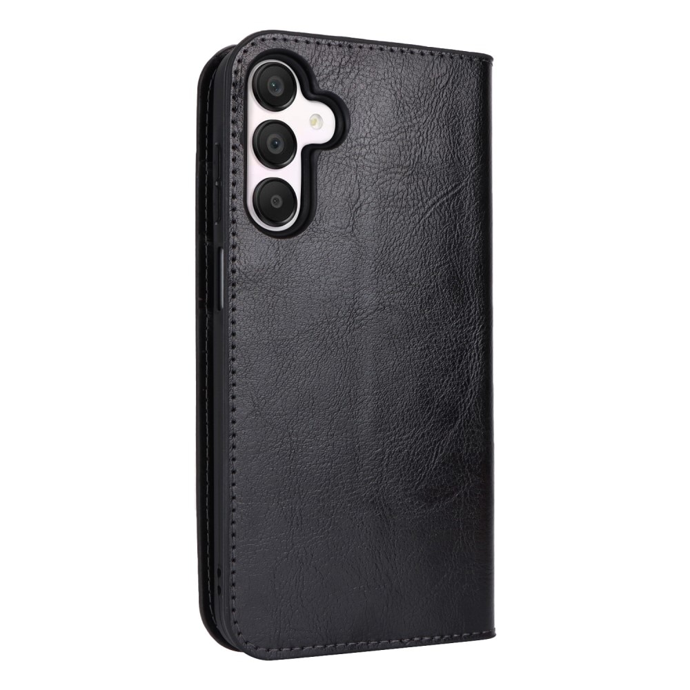 Cover Portafoglio in vera pelle Samsung Galaxy A16 Nero