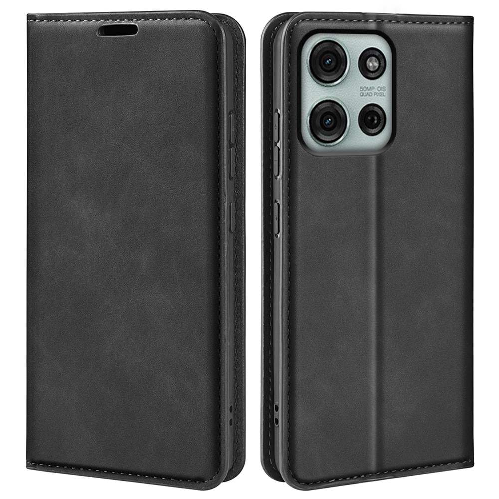 Cover portafoglio sottili Motorola Moto G75 nero