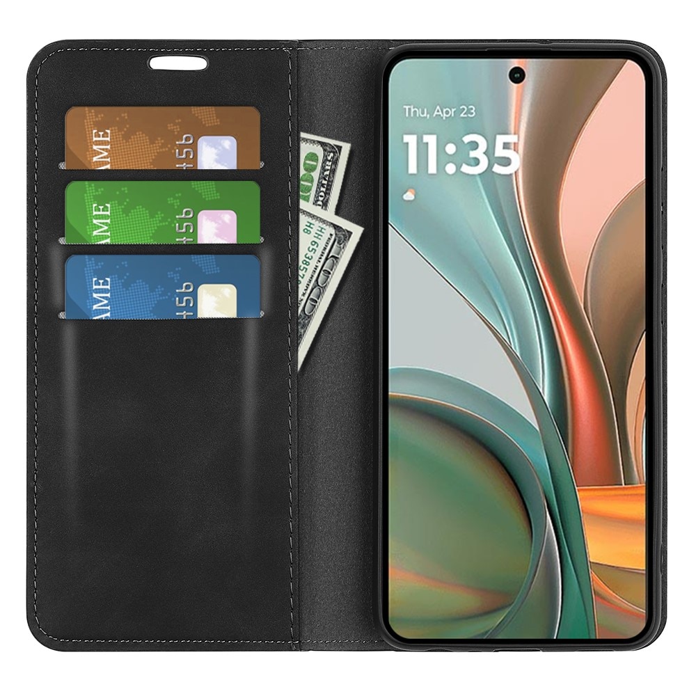 Cover portafoglio sottili Motorola Moto G75 nero