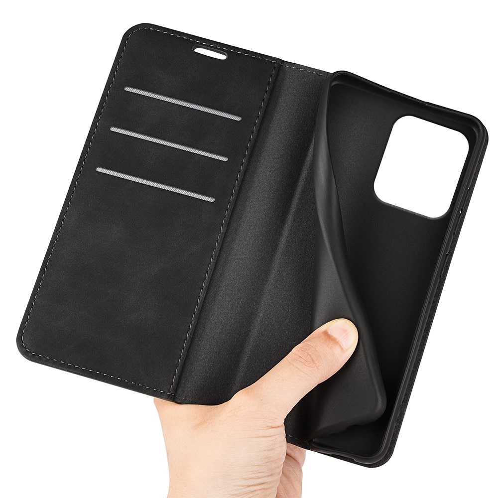 Cover portafoglio sottili Motorola Moto G75 nero