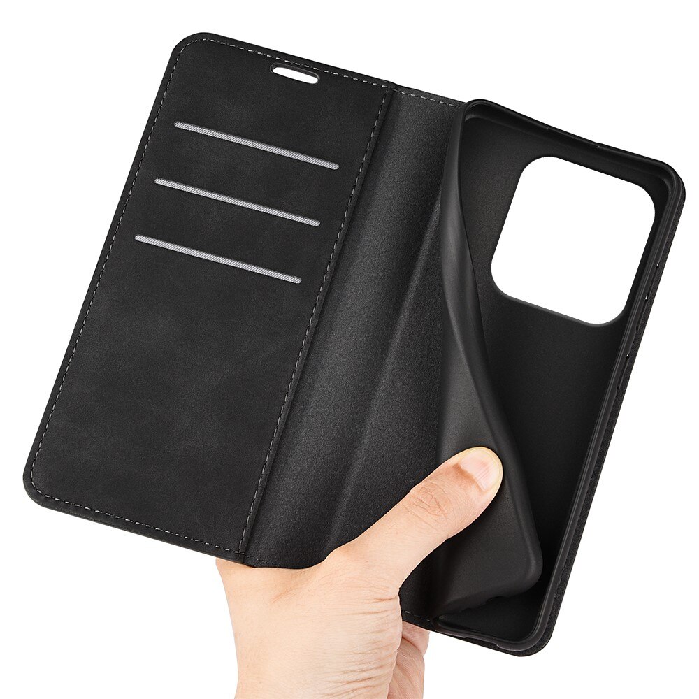 Cover portafoglio sottili Xiaomi Redmi Note 14 5G Nero