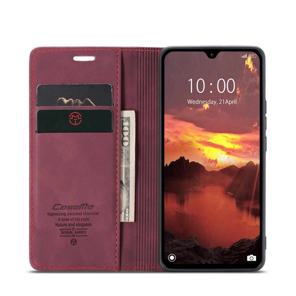 Custodie a portafoglio sottili Xiaomi Redmi 14C Rosso