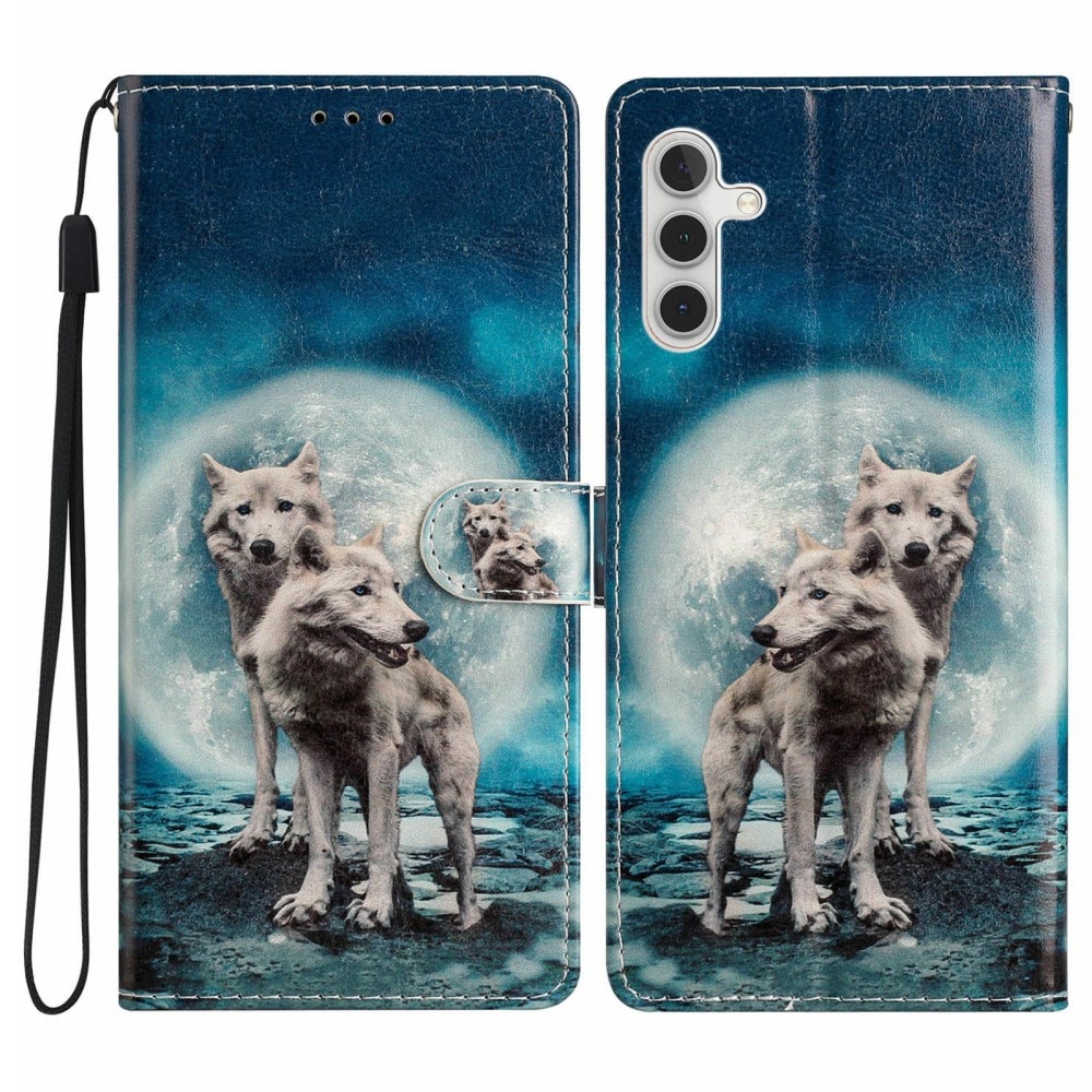 Cover portafoglio Samsung Galaxy A36 lupi