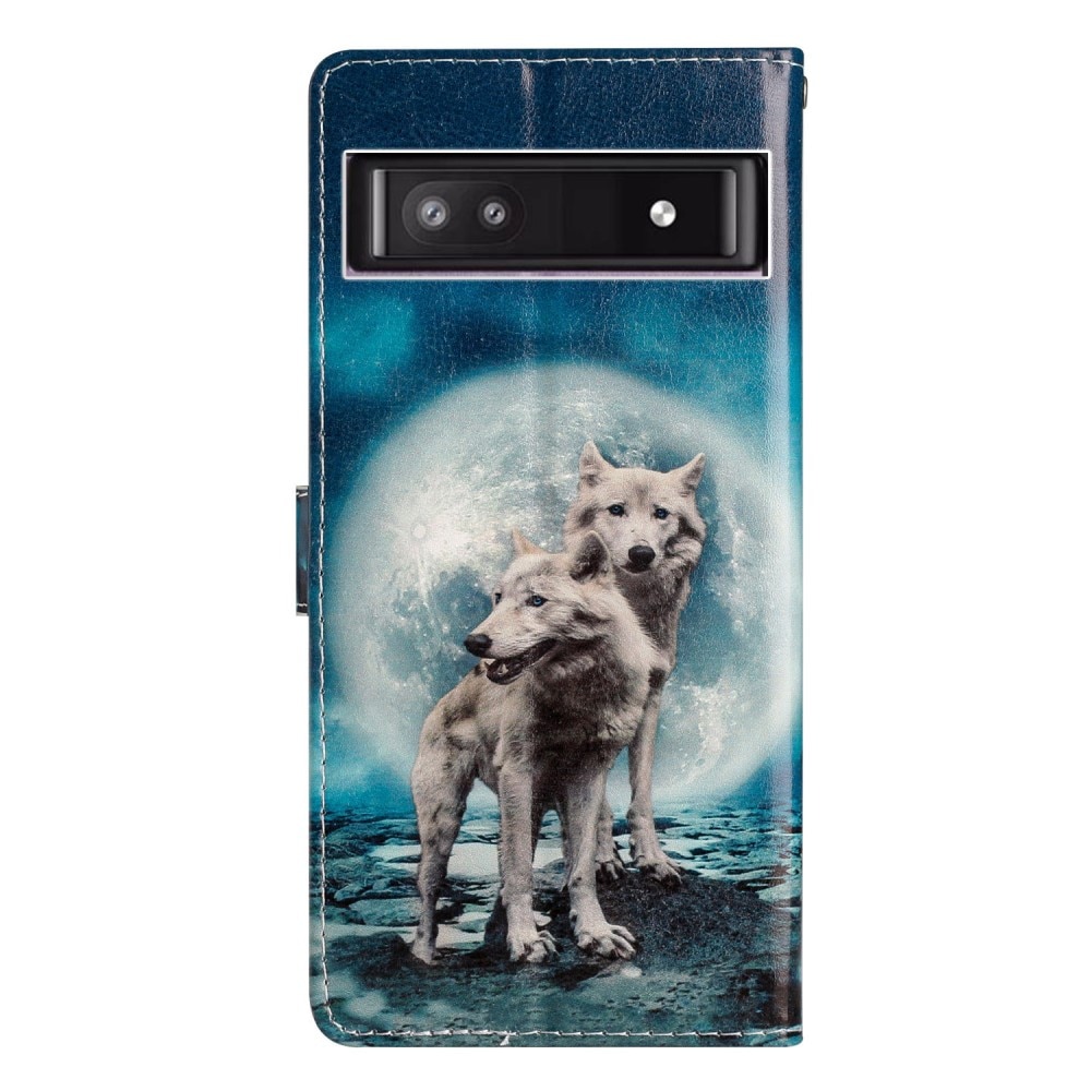 Cover portafoglio Google Pixel 9a lupi