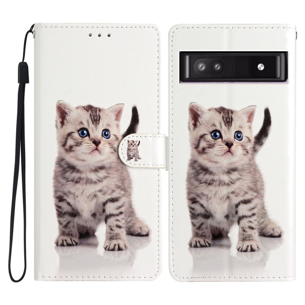 Cover portafoglio Google Pixel 9a gattino