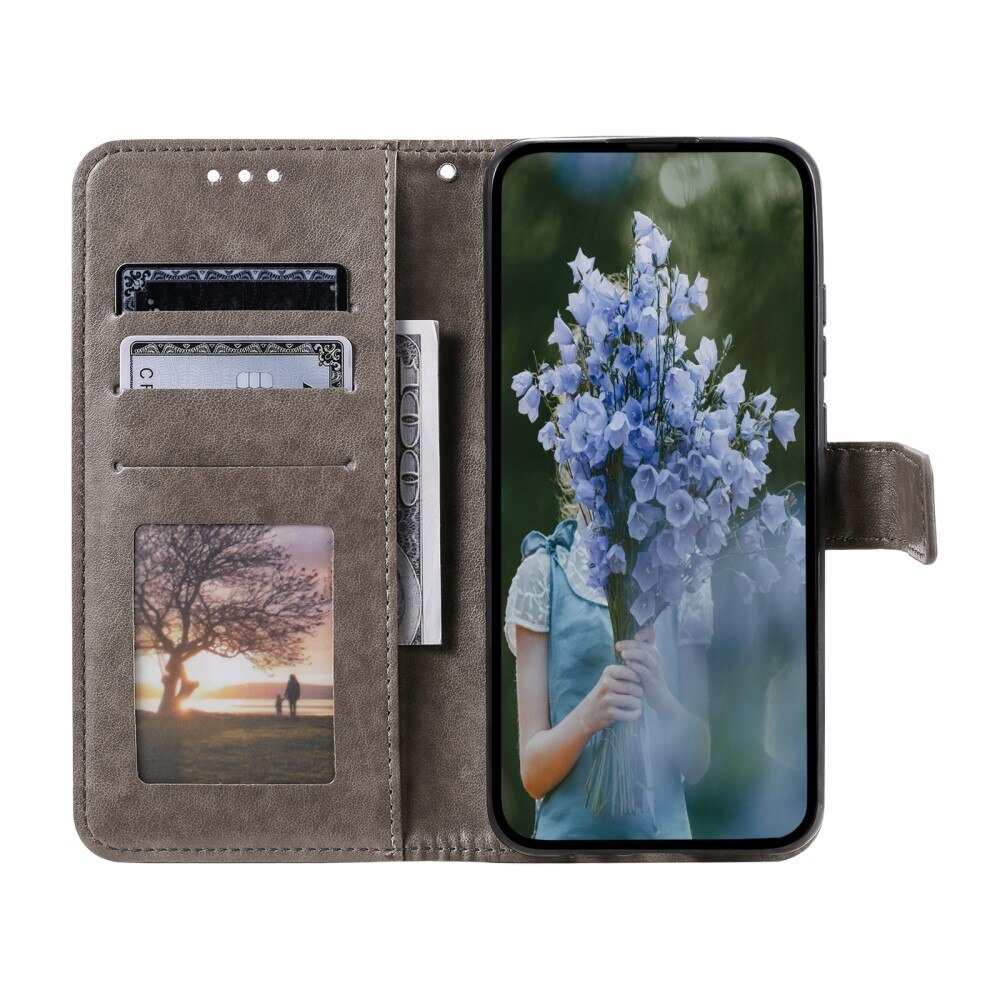 Custodia in pelle Mandala Google Pixel 9a Grigio