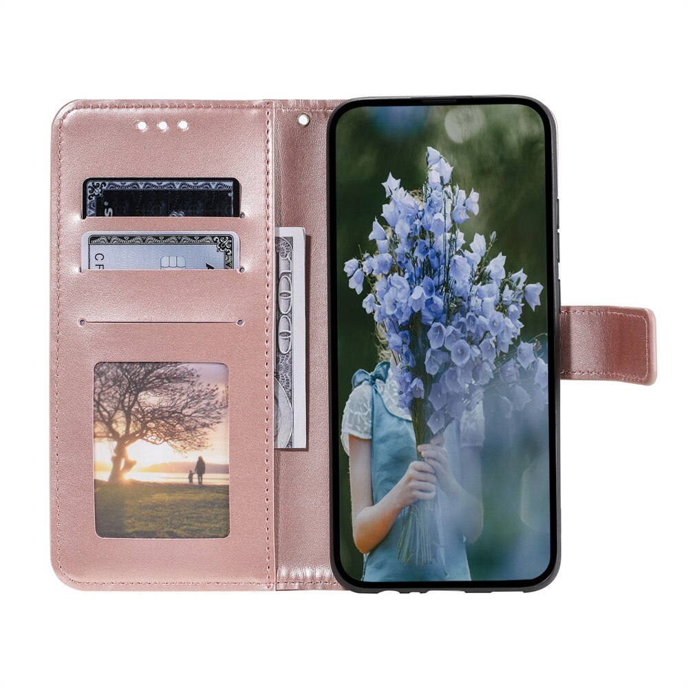 Custodia in pelle Mandala Google Pixel 9a Oro rosa