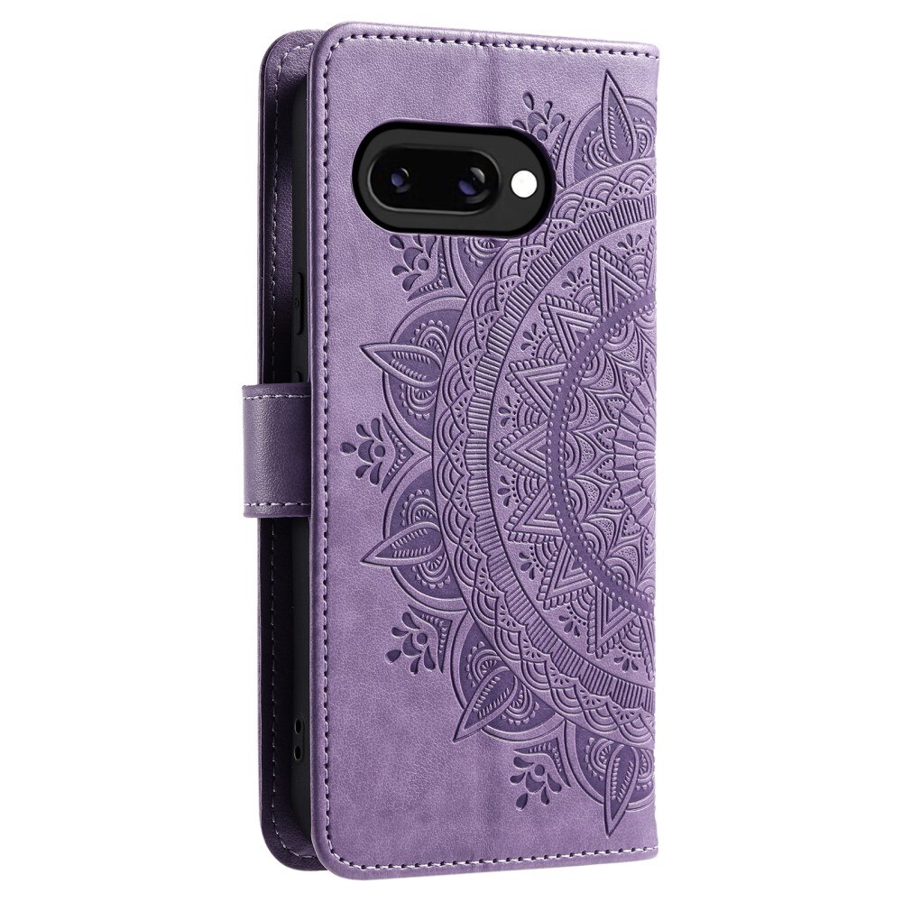 Custodia in pelle Mandala Google Pixel 9a Viola