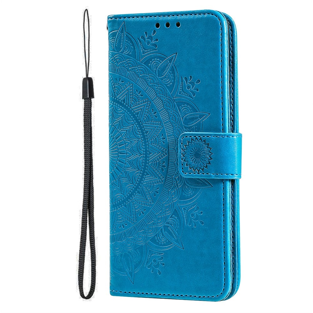 Custodia in pelle Mandala Google Pixel 9a Blu