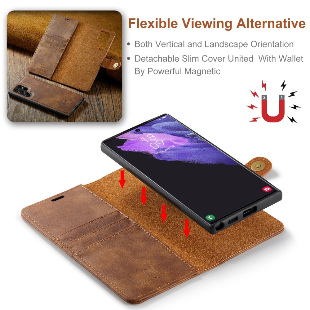 Cover portafoglio Magnet Wallet Samsung Galaxy S25 Ultra Cognac