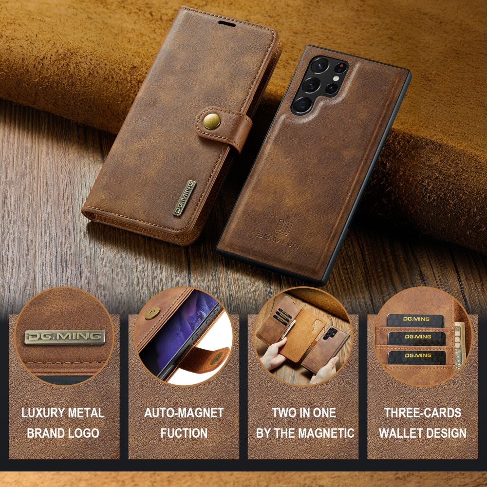 Cover portafoglio Magnet Wallet Samsung Galaxy S25 Ultra Cognac