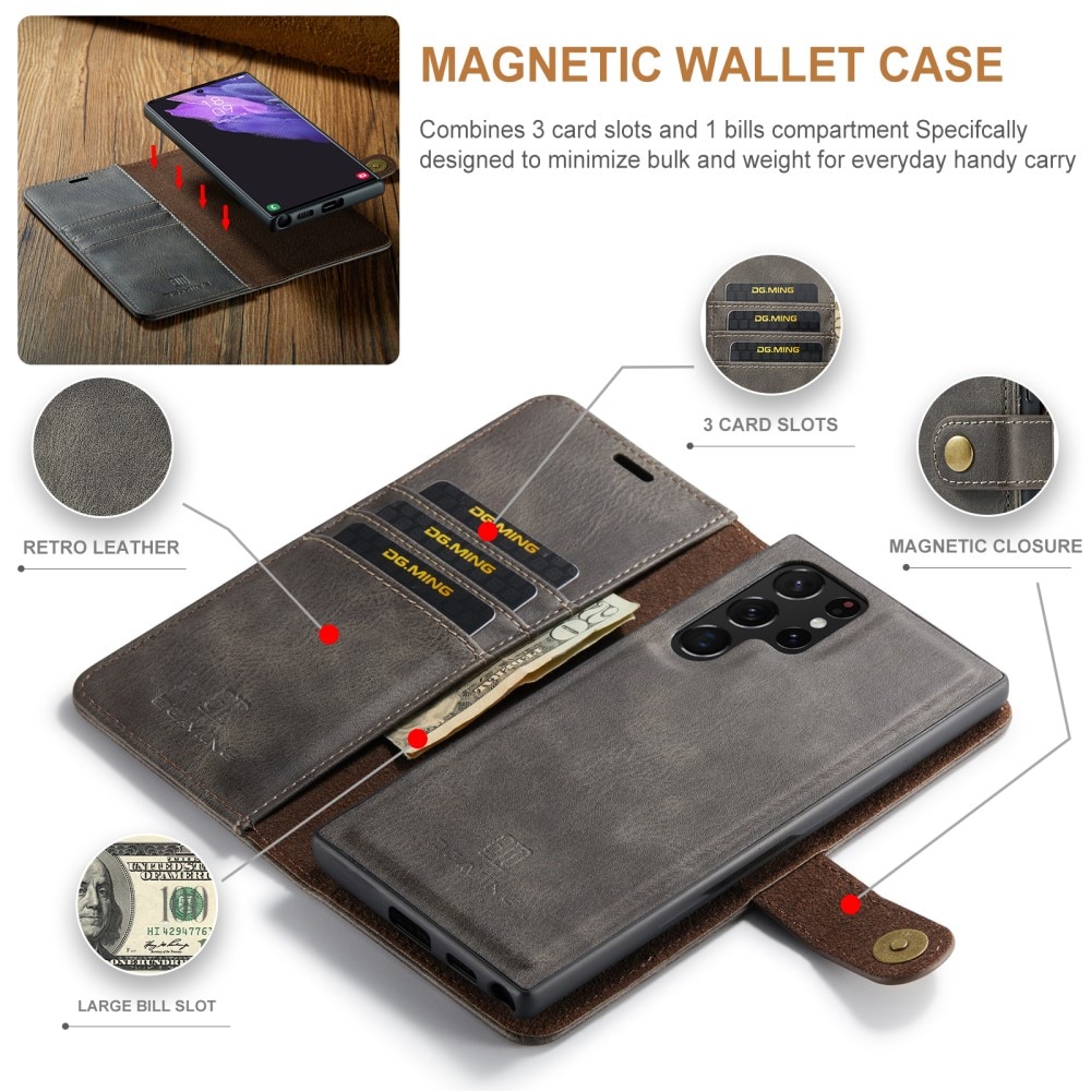 Cover portafoglio Magnet Wallet Samsung Galaxy S25 Ultra Brown