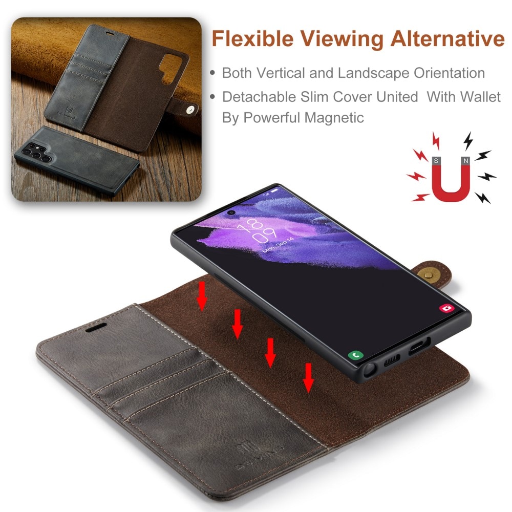 Cover portafoglio Magnet Wallet Samsung Galaxy S25 Ultra Brown