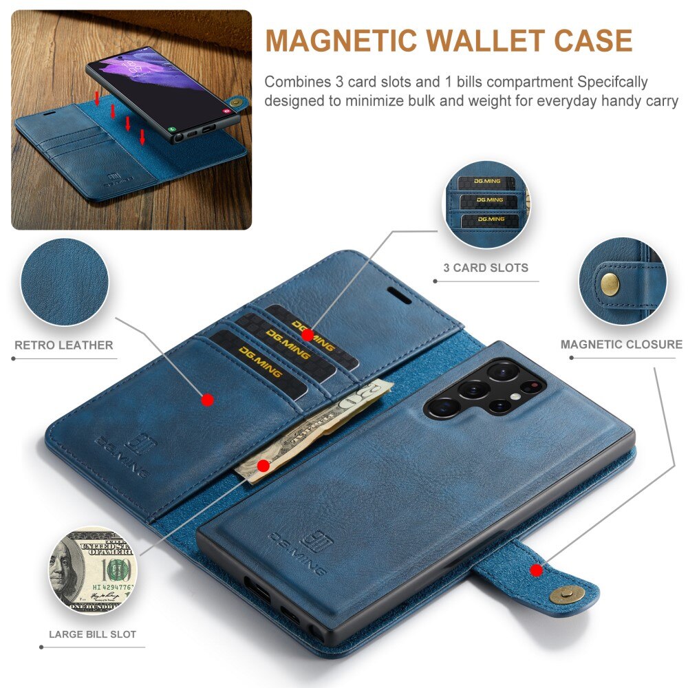 Cover portafoglio Magnet Wallet Samsung Galaxy S25 Ultra Blue