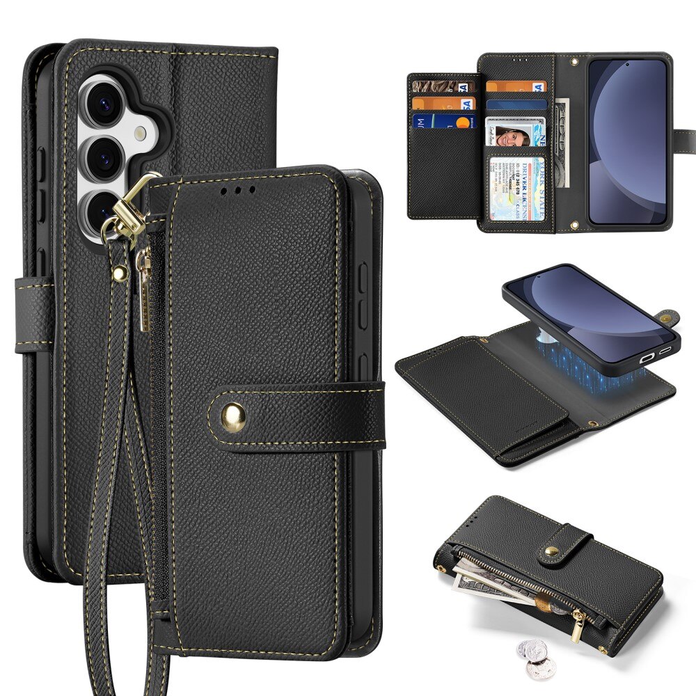 Lawa Series Magnetic Wallet Case Samsung Galaxy S25 Black