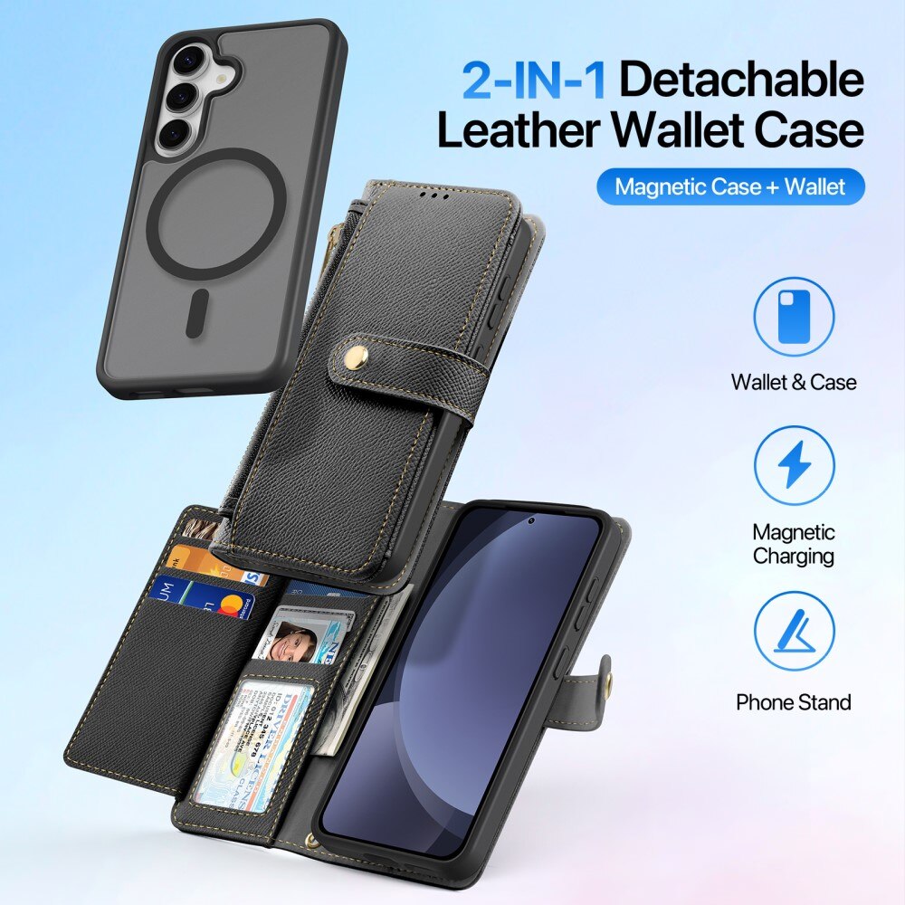 Lawa Series Magnetic Wallet Case Samsung Galaxy S25 Black