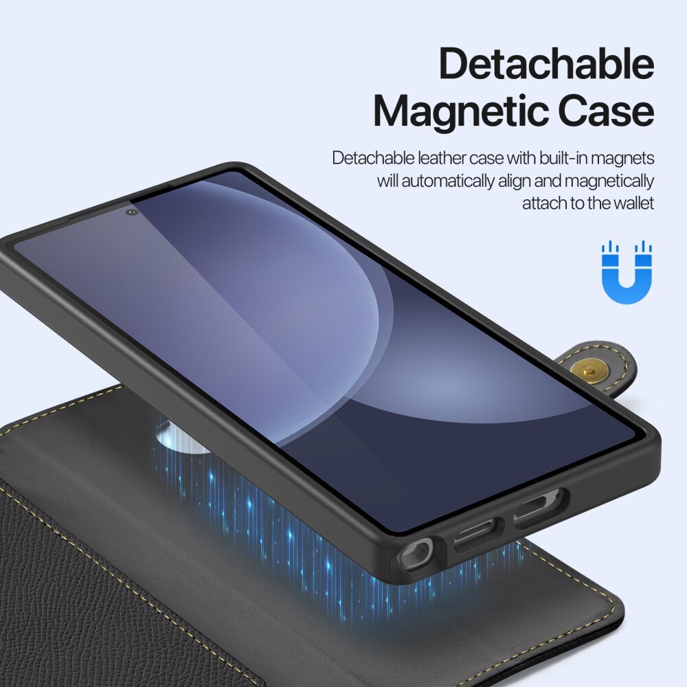 Lawa Series Magnetic Wallet Case Samsung Galaxy S25 Ultra Black