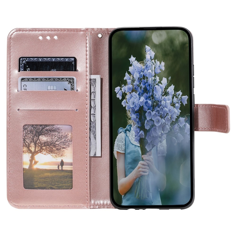 Custodia in pelle Mandala Samsung Galaxy A36 oro rosa