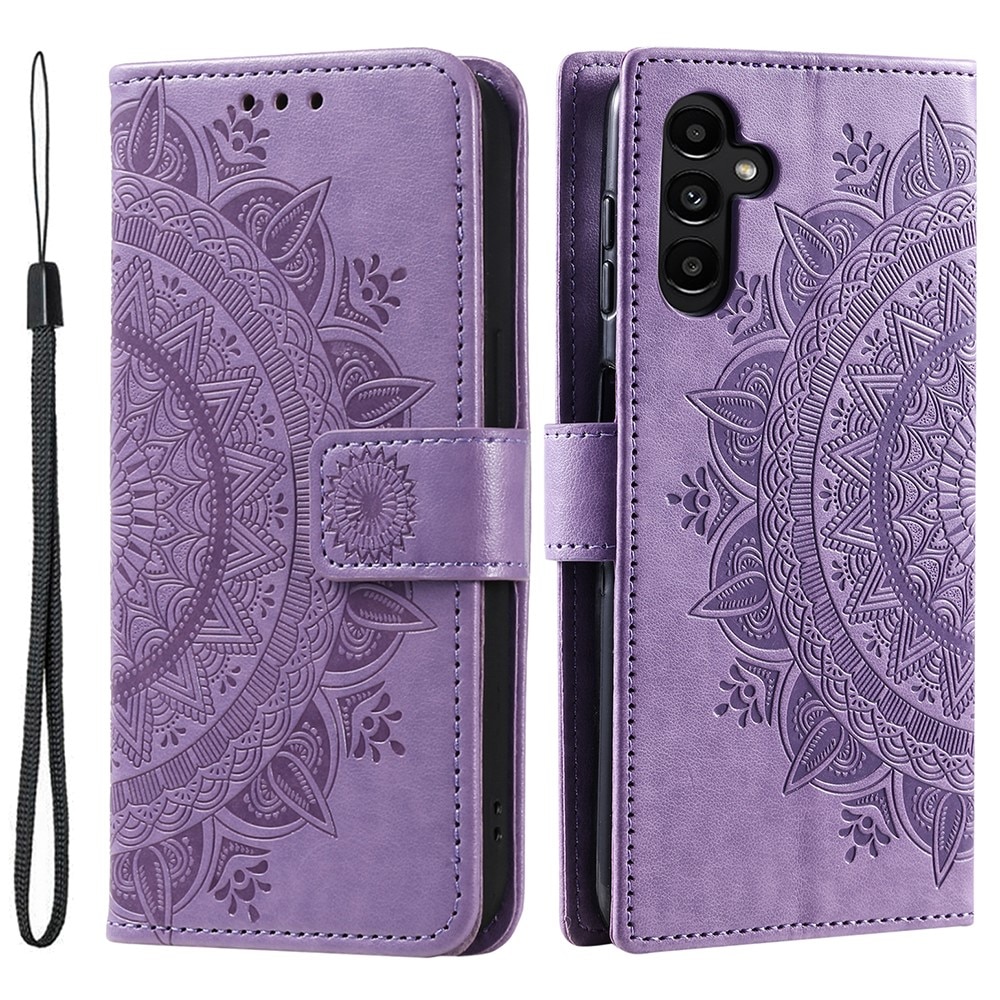 Custodia in pelle Mandala Samsung Galaxy A36 viola