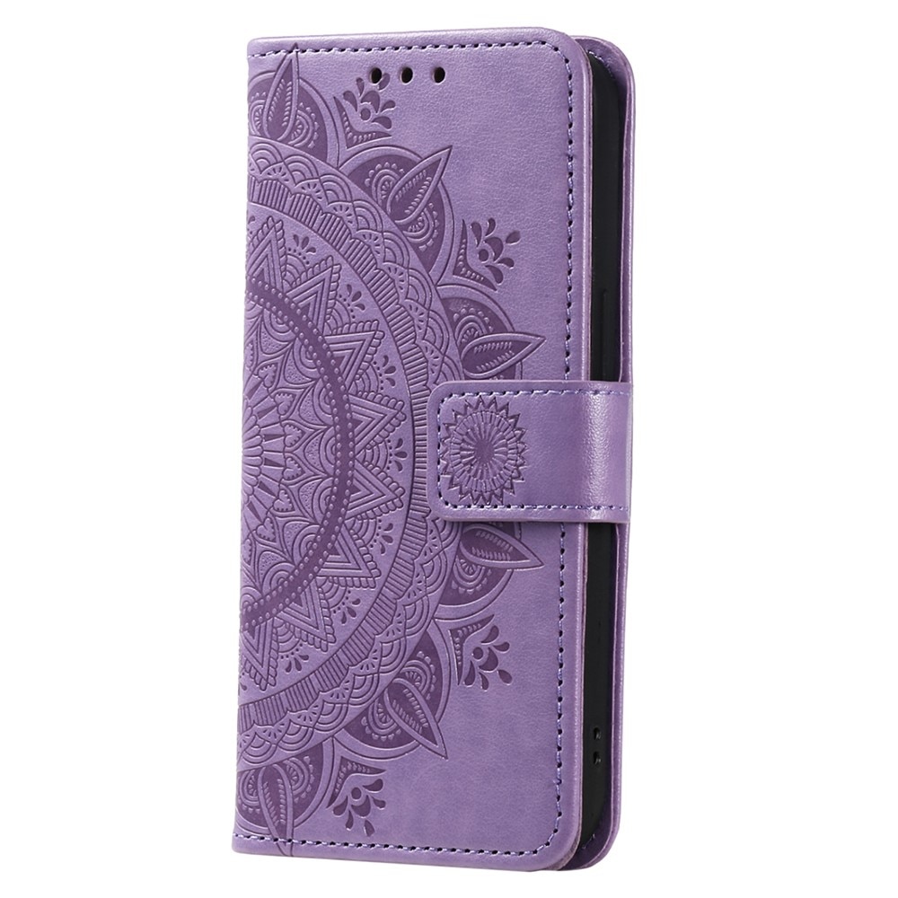 Custodia in pelle Mandala Samsung Galaxy A36 viola