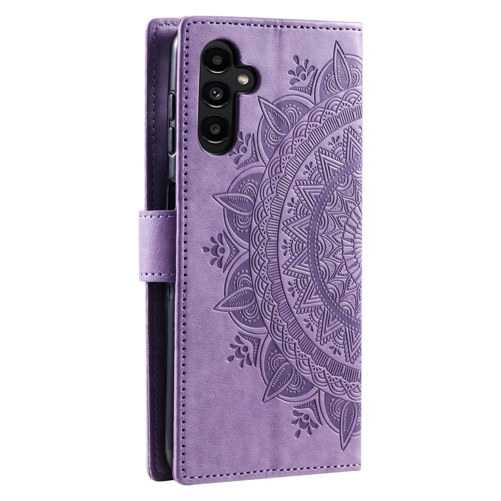 Custodia in pelle Mandala Samsung Galaxy A36 viola