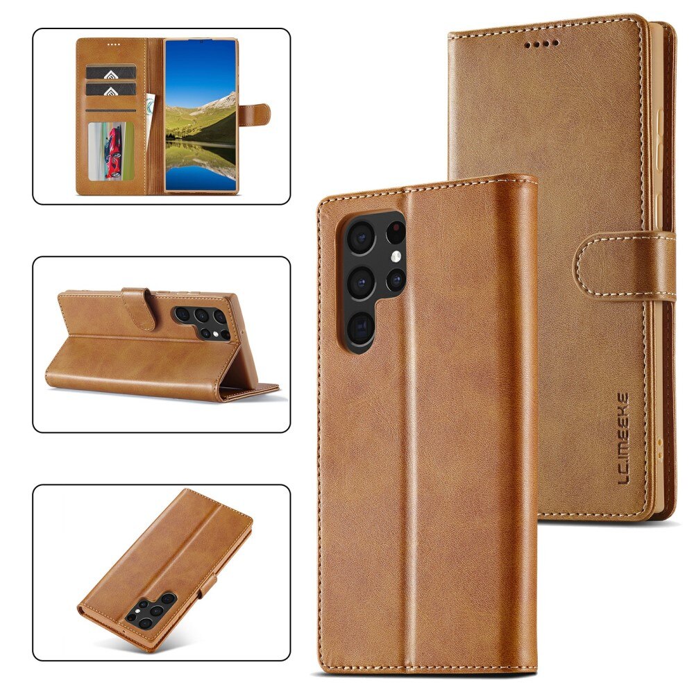 Custodie a portafoglio Samsung Galaxy S25 Ultra cognac