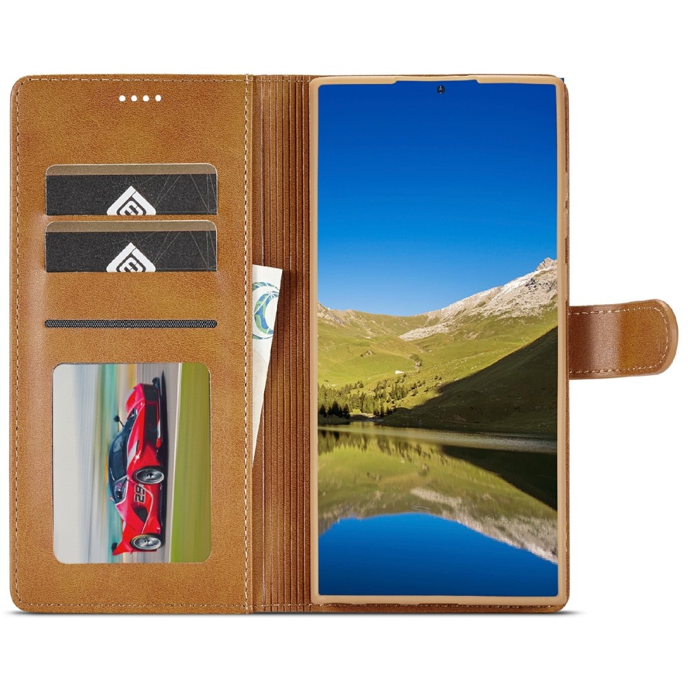 Custodie a portafoglio Samsung Galaxy S25 Ultra cognac