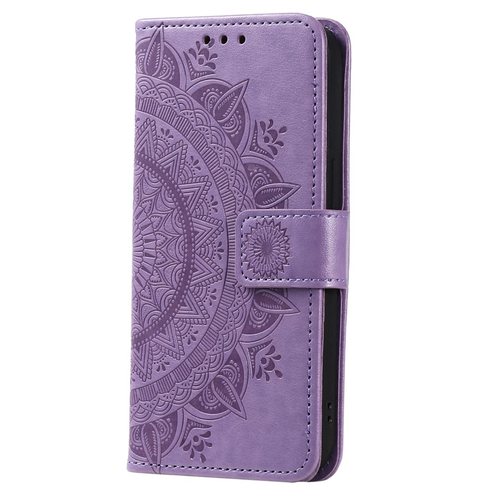 Custodia in pelle Mandala Samsung Galaxy A56 viola