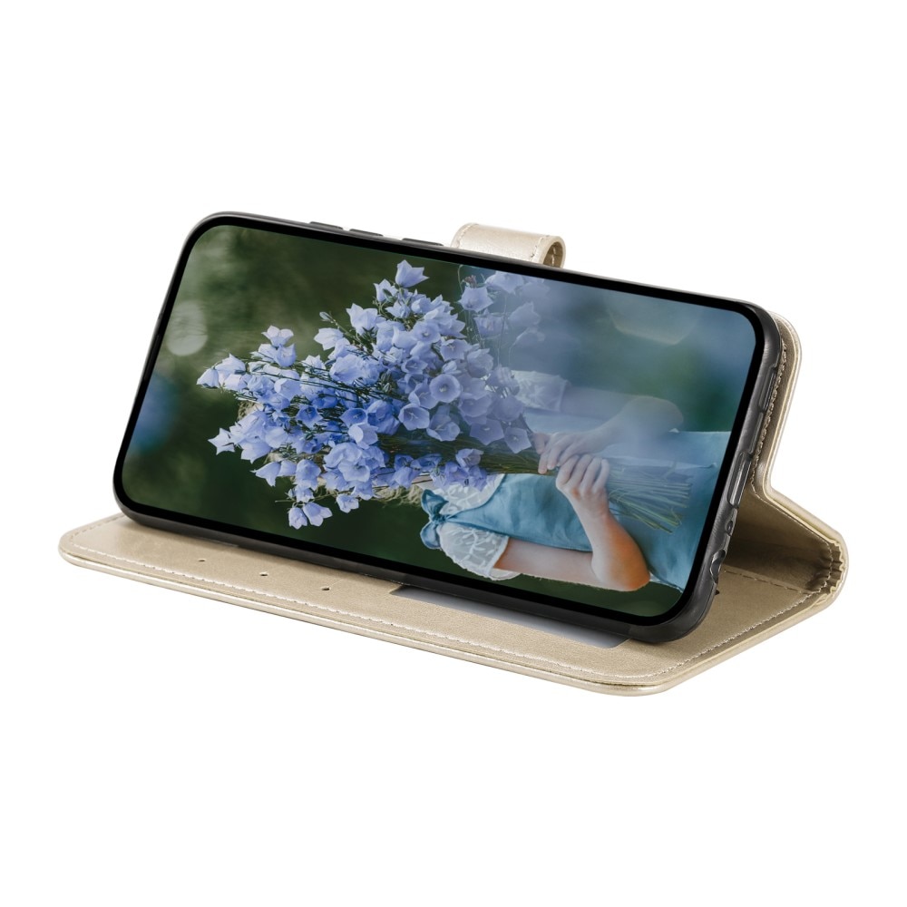 Custodia in pelle Mandala Samsung Galaxy A56 oro